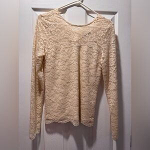 BUCKLE long sleeve sheer tee